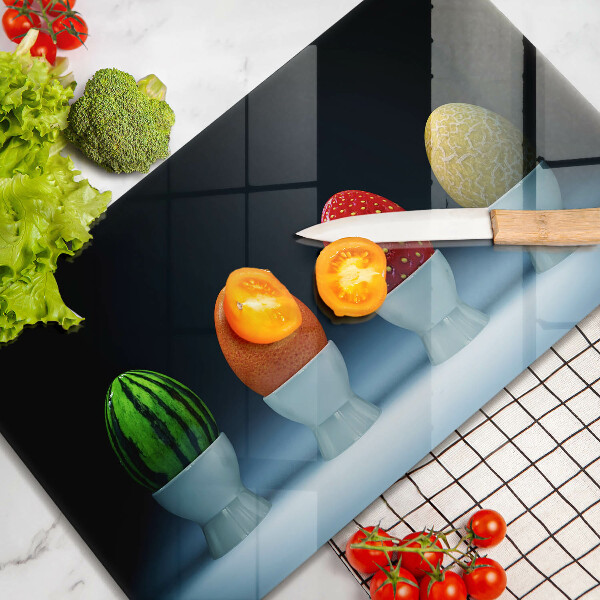 Induction hob protector Abstraction egg fruits