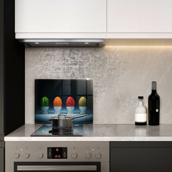 Induction hob protector Abstraction egg fruits