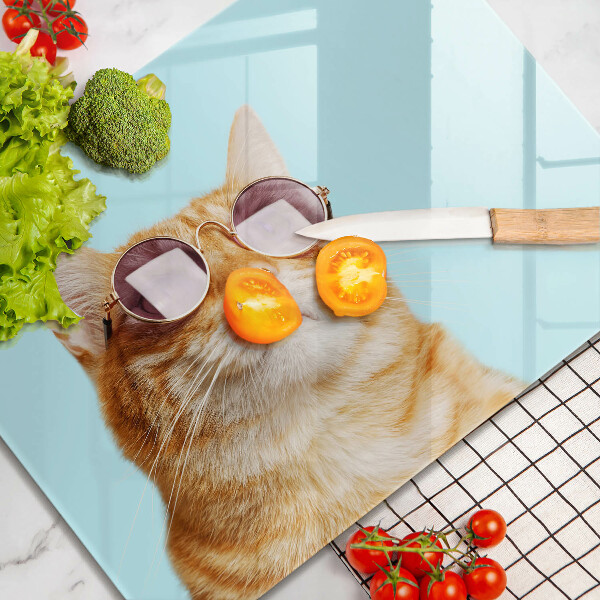 Kitchen worktop saver Rudy Cat with glasses