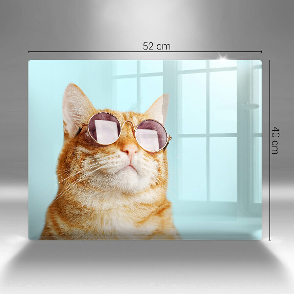 Kitchen worktop saver Rudy Cat with glasses