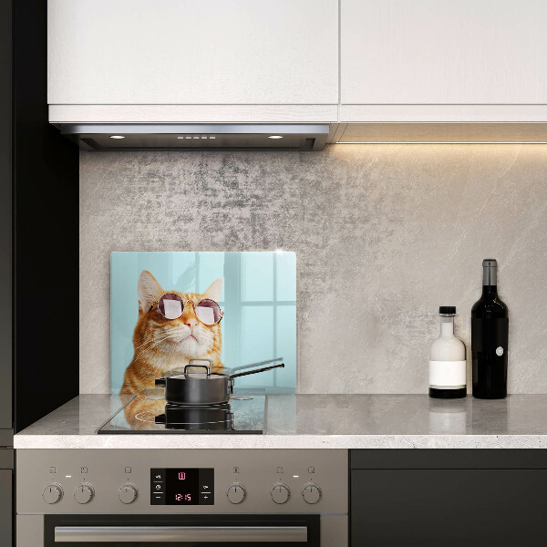 Kitchen worktop saver Rudy Cat with glasses