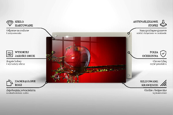 Induction hob protector Apple fruit in water