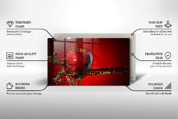 Induction hob protector Apple fruit in water