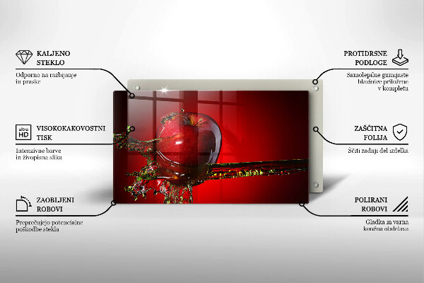 Induction hob protector Apple fruit in water