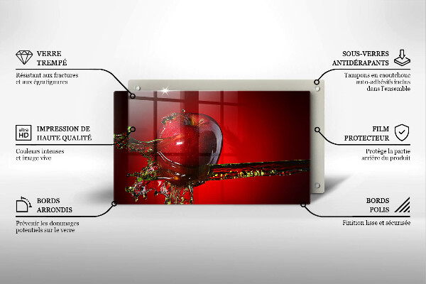 Induction hob protector Apple fruit in water