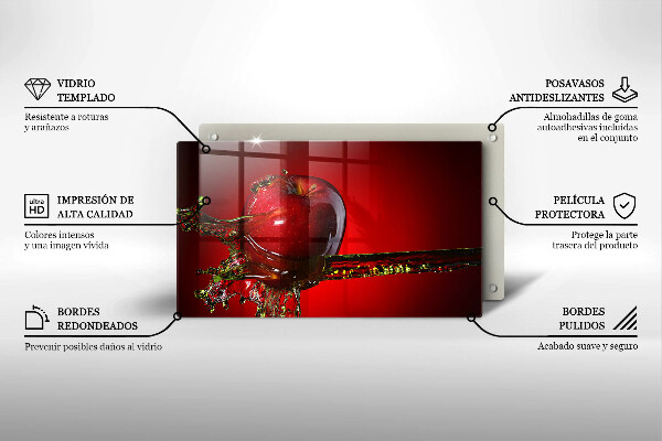 Induction hob protector Apple fruit in water