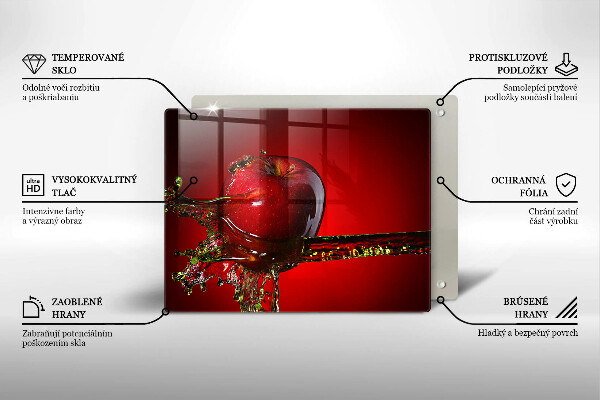 Induction hob protector Apple fruit in water