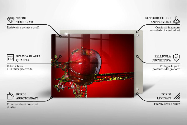 Induction hob protector Apple fruit in water