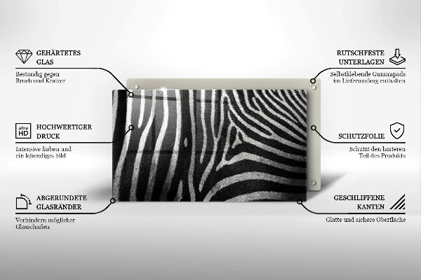 Kitchen worktop saver Zebra stripes