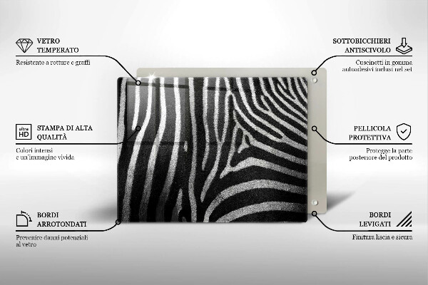 Kitchen worktop saver Zebra stripes
