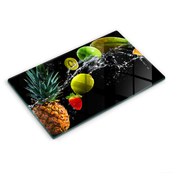 Glass worktop saver Fruits in water