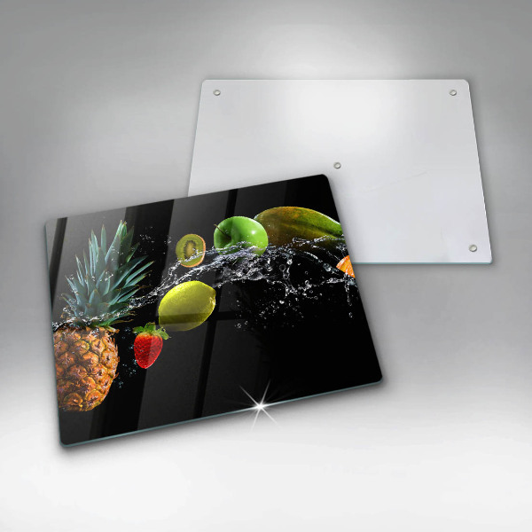 Glass worktop saver Fruits in water