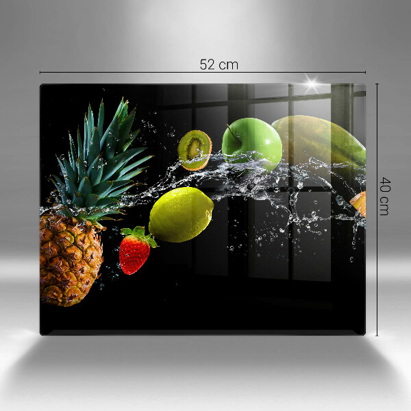 Glass worktop saver Fruits in water