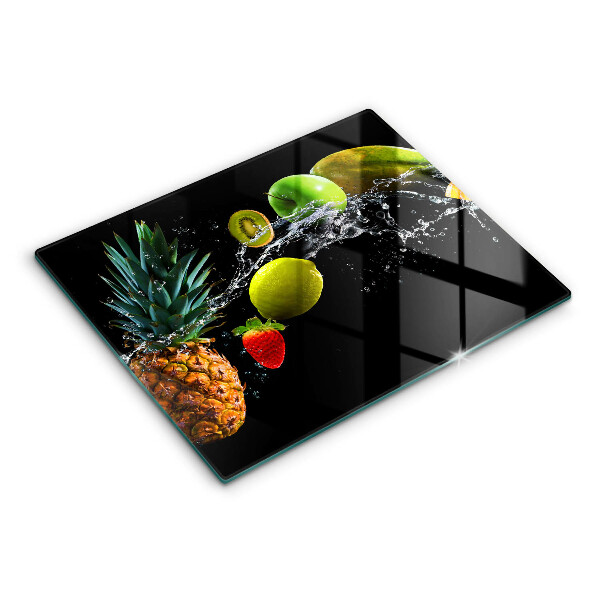 Glass worktop saver Fruits in water