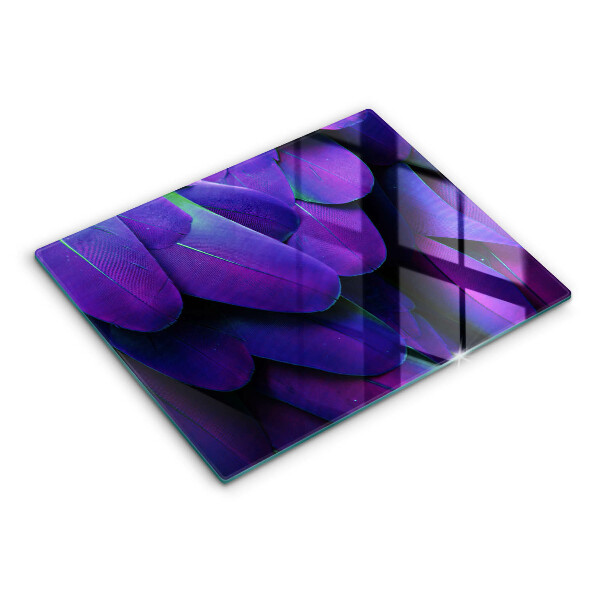 Glass worktop saver Neon feathers