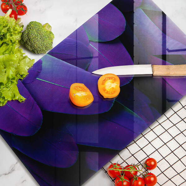 Glass worktop saver Neon feathers