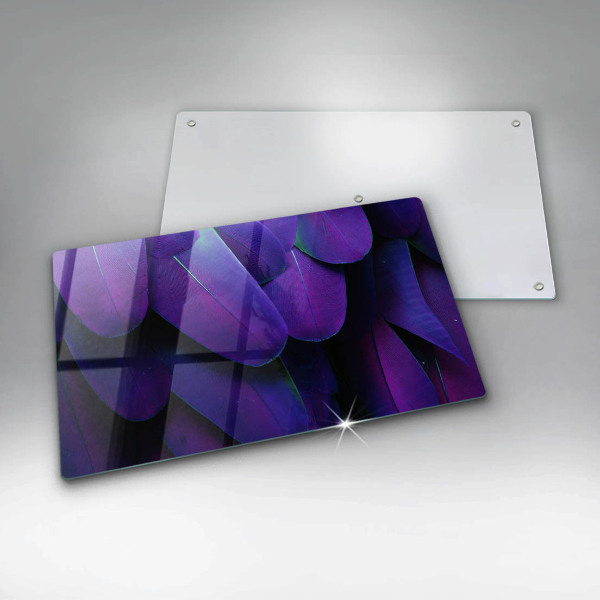 Glass worktop saver Neon feathers