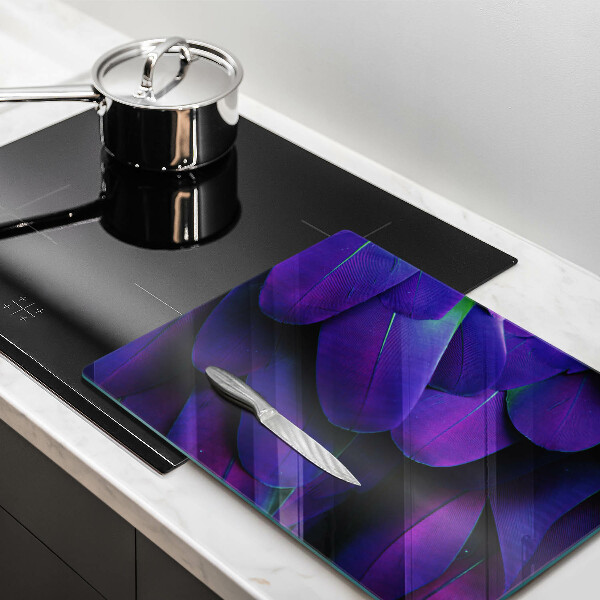 Glass worktop saver Neon feathers