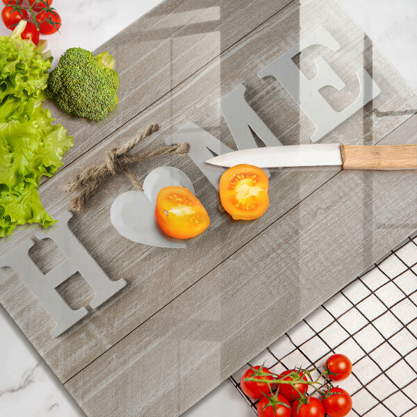 Induction hob protector Boards and the inscription Home