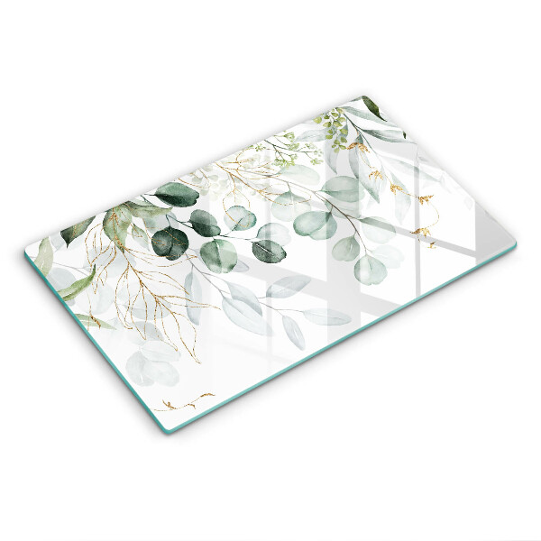 Glass worktop saver Painted plants