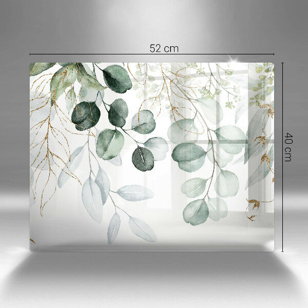 Glass worktop saver Painted plants