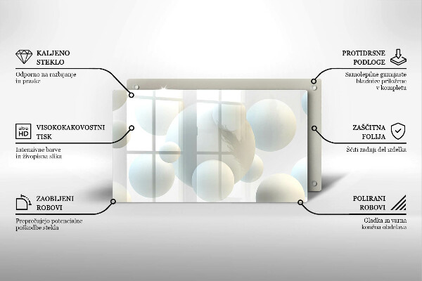 Glass worktop saver Modern 3D balls