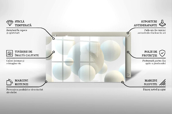 Glass worktop saver Modern 3D balls