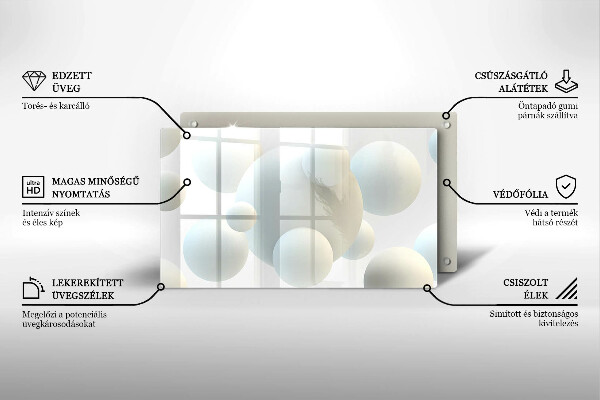 Glass worktop saver Modern 3D balls