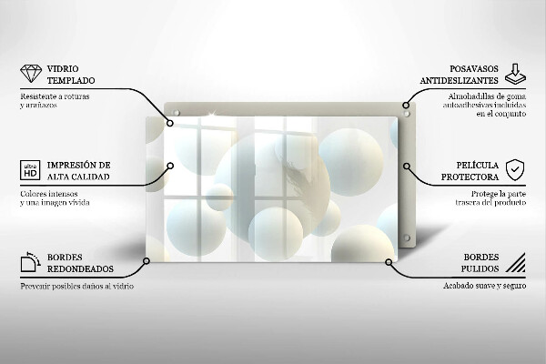 Glass worktop saver Modern 3D balls