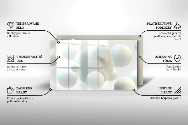 Glass worktop saver Modern 3D balls