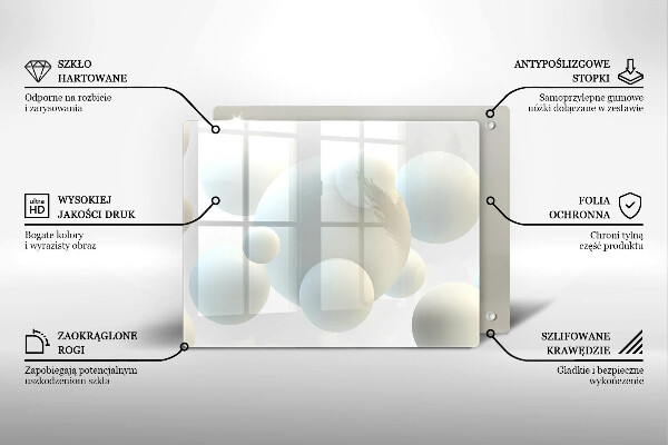 Glass worktop saver Modern 3D balls