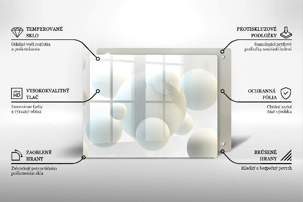 Glass worktop saver Modern 3D balls