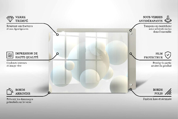 Glass worktop saver Modern 3D balls