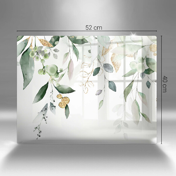 Kitchen worktop saver Watercolor leaves