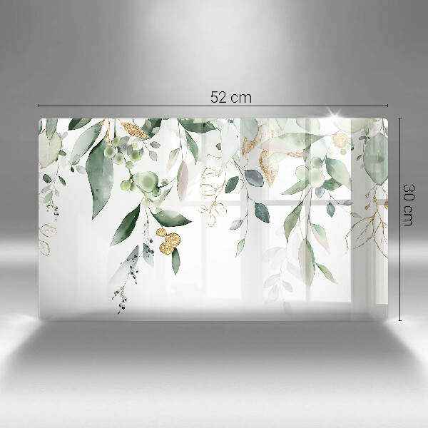 Kitchen worktop saver Watercolor leaves