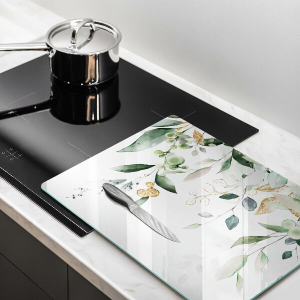 Kitchen worktop saver Watercolor leaves