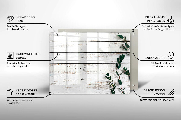 Kitchen worktop saver Old boards and leaves