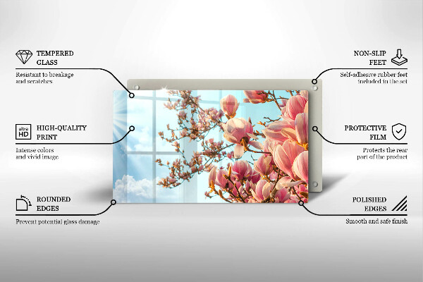 Induction hob protector Pink Flowers Tree