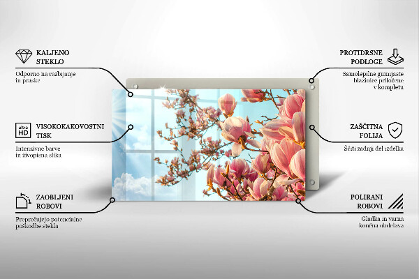 Induction hob protector Pink Flowers Tree