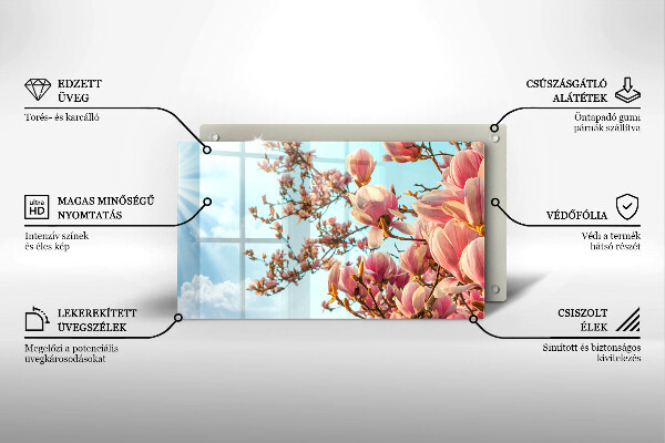 Induction hob protector Pink Flowers Tree