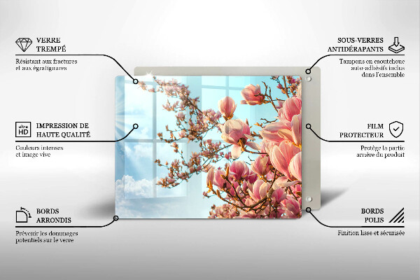 Induction hob protector Pink Flowers Tree