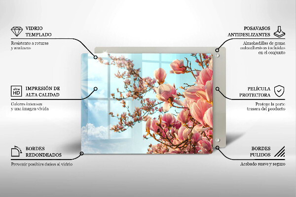 Induction hob protector Pink Flowers Tree