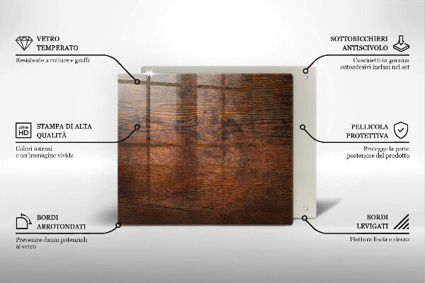 Work surface savers Dark wood board