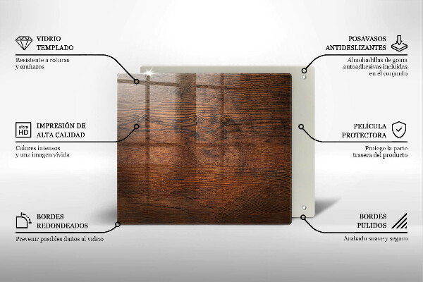 Work surface savers Dark wood board