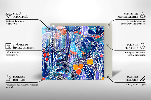 Glass worktop saver Painted meadow