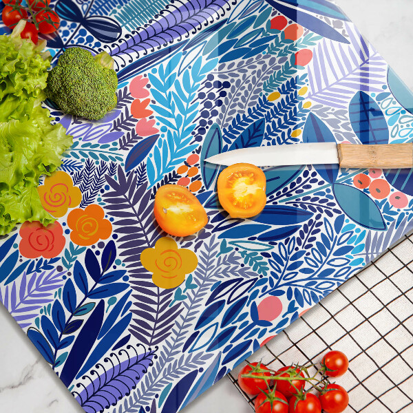 Glass worktop saver Painted meadow