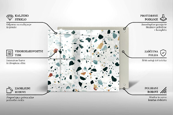 Glass worktop saver Bright stone