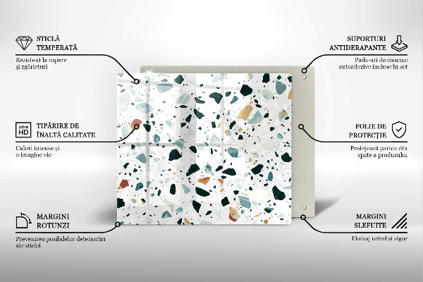 Glass worktop saver Bright stone