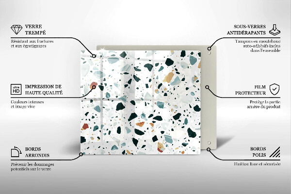 Glass worktop saver Bright stone