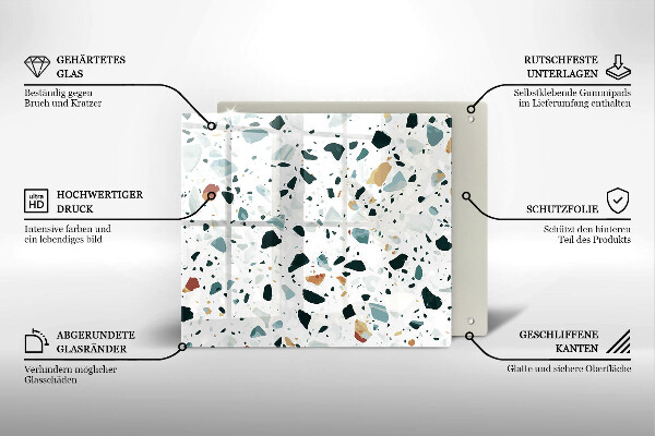 Glass worktop saver Bright stone